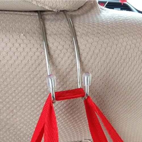 1 Set Stainless Steel Hook Vehicle Car Seat Headrest Hanging Hanger Bag Holder Car Hanger Vehicle Storage Fastener Clip