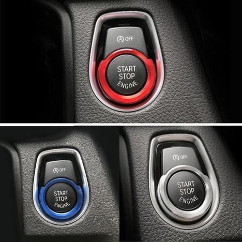 1pcs Car Engine Start Stop Ring Keyless Start System Button Decoration Covers For BMW 4 3 2 1 series F30 X1 F48 Car-styling