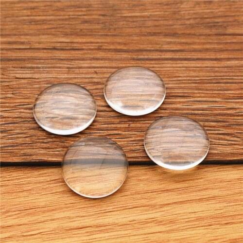 10pcs/lot 18mm Round Flat Back Clear Glass Cabochon, High Quality, Lose Money Promotion!!!(Z2-07)