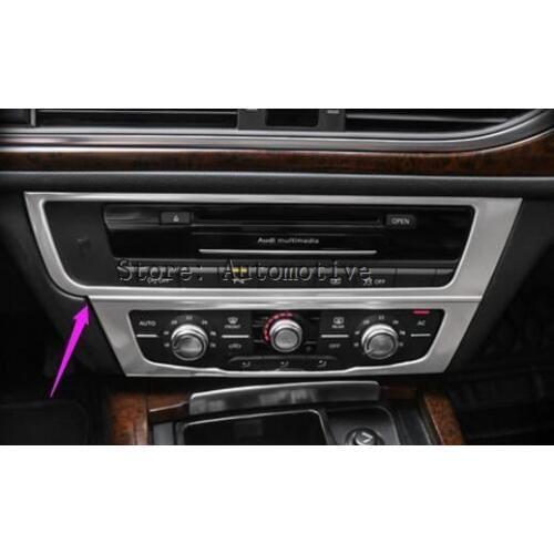 2012-2015 Dashboard Console Pannel Cover Frame Stainless Steel For Audi A6 C7