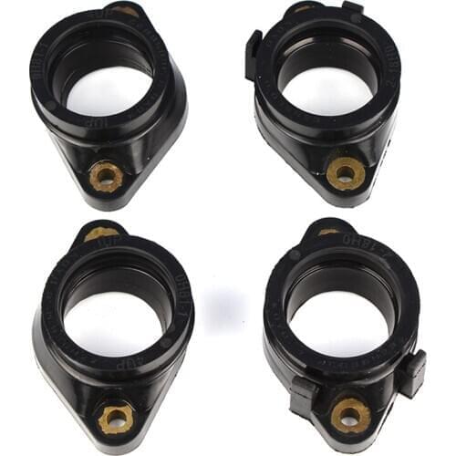 4x Motorcycle Intake Manifold Carburetor Joint Boot Set For Suzuki GSF1250 Bandit 2007-2016 & GSX1250 2010-2016 Rubber