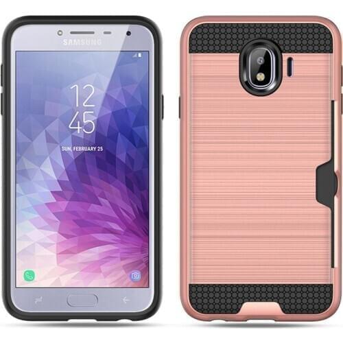 Phone Case for Samsung J1 2016 Case Samsung Galaxy J4 2018 Metallic Color Card Slot Back Cover for Samsung J6 2018