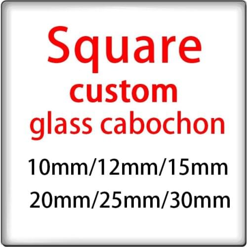 New Personalized Photo Custom pictures 20mm/25mm Square glass cabochon demo flat back Making findings for DIY earrings necklace