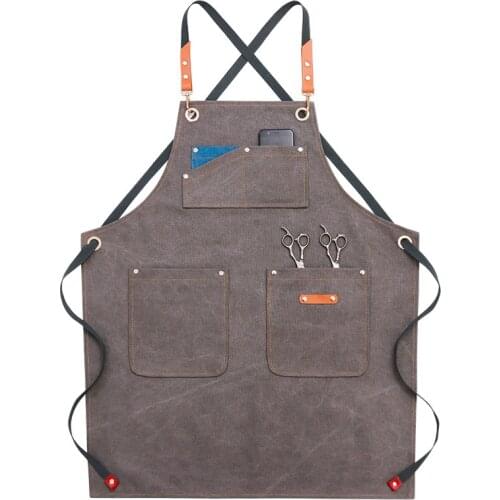 MINDYGOO High Quality Custom Logo Factory Apron Woman Tea Shop Barber Baked Print Jeans Overalls Men