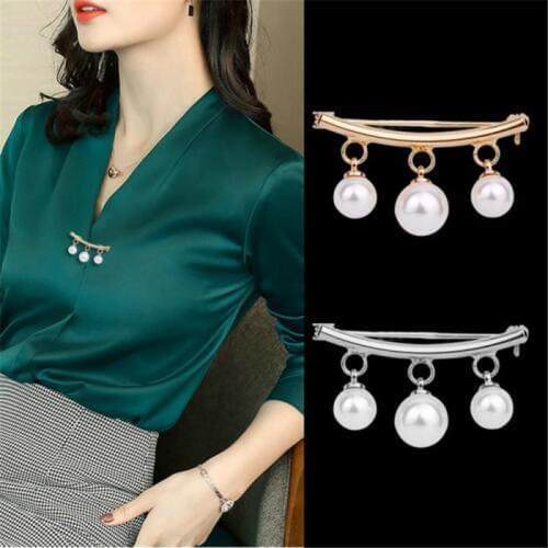 Korean Simple Imitation Pearl Cute Brooch Womens Accessories Brooches for Women Mermaid Pins Enamel Pin Jewelry Corsage