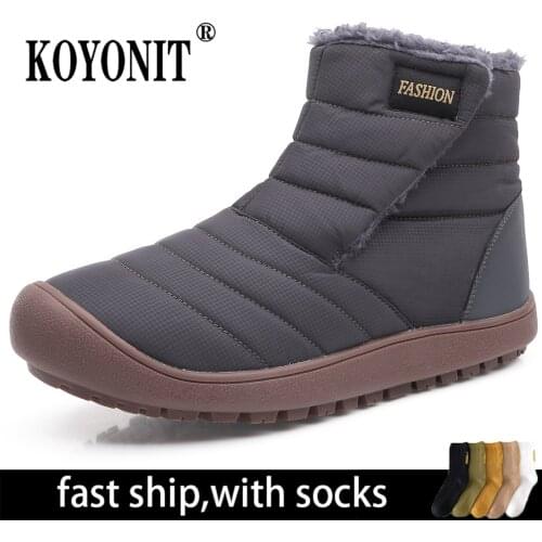 Top Quality Mens Boots Winter Shoes For Men Snow Women Boots Man Waterproof Footwear Plus Size 36~46 Slip On Unisex Ankle Boots