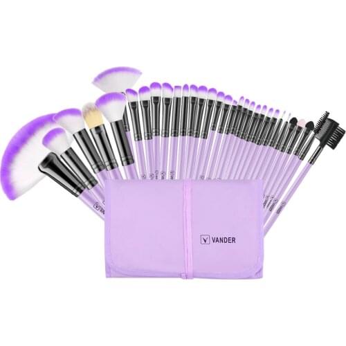 Makeup Brushes, VANDER 32pcs Premium Cosmetic Makeup Brush Set Purple