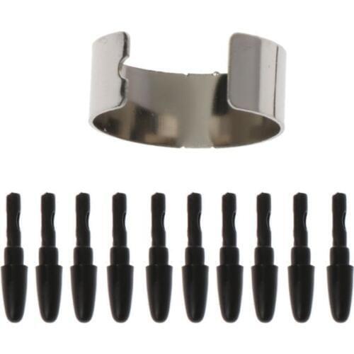 10Pcs Battery-free Passive Stylus Replacement Pen Nibs Pen Tips for XP-Pen HUION H640P VEIKK A30 A50 Black with Removal tool