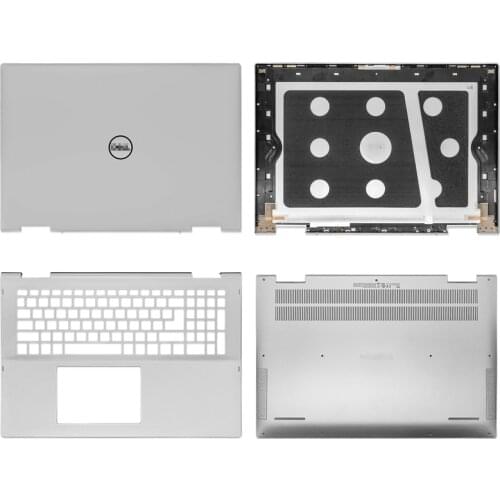 New Laptop Case For Dell Inspiron 17 7707 7706 Series Laptop LCD Back Cover/Palmrest/Bottom Case Upper Case Top Cover Silver