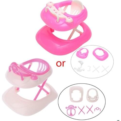 New Pink Plastic Walker For Barbie Doll House Dollhouse Miniature Accessories
