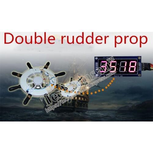 NEW High popularity props Double rudder magnetic induction Twin rudder mechanism LED display real life room escape room prop