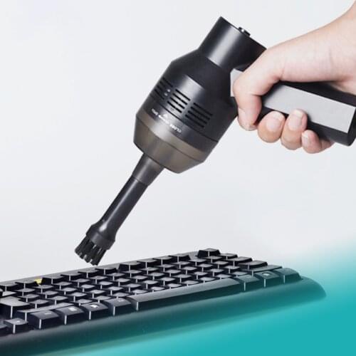 Keyboard Cleaner, USB Power Handheld Desk Vacuum Cleaner with 2 Nozzles, for Cleaning Dust, Hairs, Crumbs, Scraps, Laptop, Piano