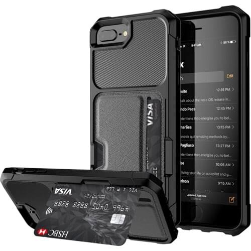 GrandEver Luxury Soft Case For Iphone 6 Cover Plain magnetic Force ZM card holder Coque For Iphone 8 plus X XS MAX 11 12 Funda