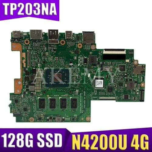 SAMXINNO For ASUS VivoBook Flip 12 TP203NA TP203NAS TP203NAH Laotop Mainboard TP203NA Motherboard W/ N4200U 4GB RAM 128G SSD