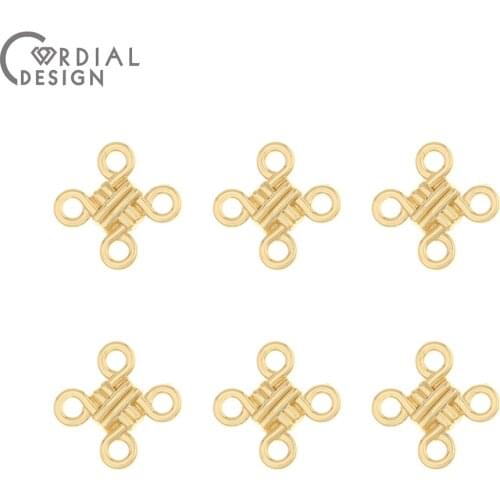 Cordial Design 200Pcs 12*12MM Jewelry Accessories/Hand Made/Connectors/Knit Shape/Jewelry Findings & Components/DIY Charms