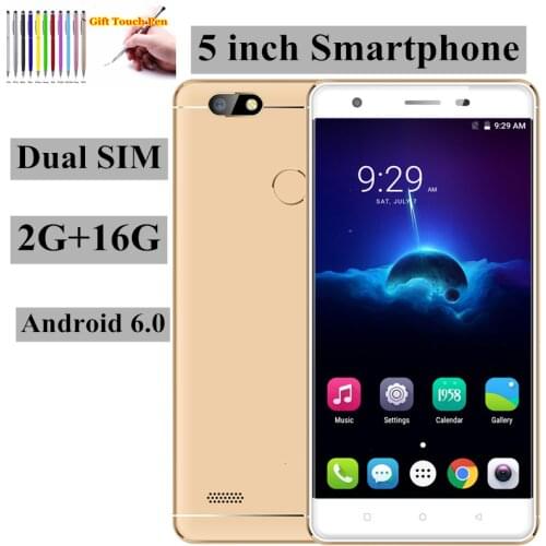Hot Sales S07 5 Inch 3G/4G Smartphone 2G+16G Android 6.0 MTK6737 Touching Screen Dual SIM Bluetooth WIFI Micro USB 2 Cameras