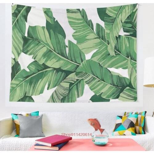 Tropical banana leaves VI tapestry wall decoration witchcraft tapestry Bohemian Hippie home decoration mattress yoga mat