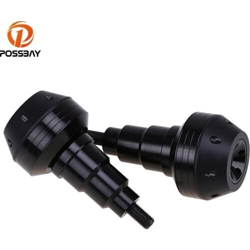 POSSBAY Universal Motorcycle Safety Black Frame Sliders Anti Crash Protector Silders Motos ATV For Honda Yamaha FZ6/600 YZF