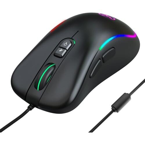 7 Button RGB Macro Programmable Gaming Mouse USB Wired Optical Wired Adjustable 6400 DPI Mice For PC Laptop Gamer