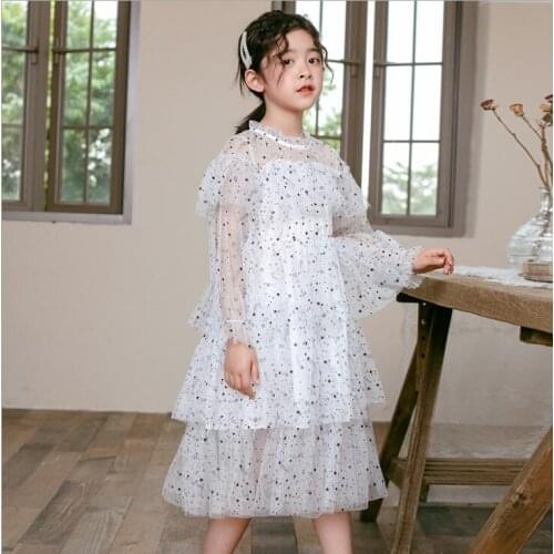 Spring Girl Dress Fashion Girls Clothes Kids Dresses For Girls Tulle Wedding Gown Children Birthday Party Clothing 4 to 14 Year