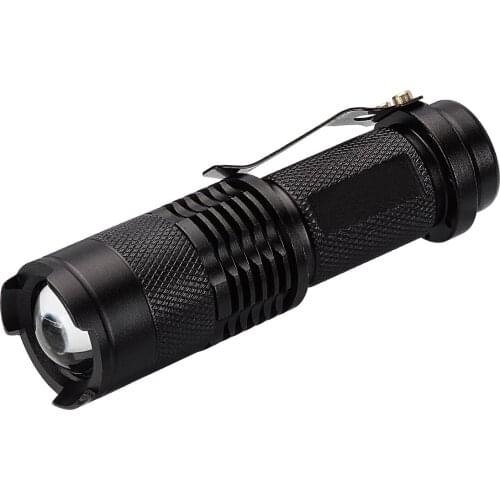 High Power Tactical Handheld LED Mini Flashlight 3 Modes Zoomable Waterproof Lamp Light for Camping QW