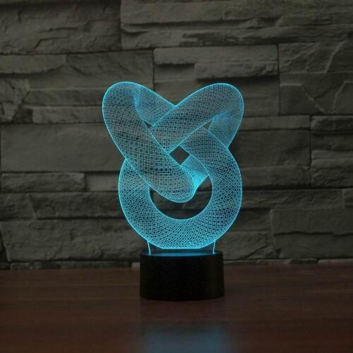 YJM-2876 Creative Products DIY Lights Swith Power Table Lamp Dimmable Atmosphere 3D Abstraction Night Light for Holiday Ambiance
