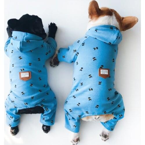 Winter Dog Jumpsuit Pug Clothes French Bulldog Clothing Overalls Yorkie Poodle Bichon Pomeranian Schnauzer Dog Pajamas Dropship