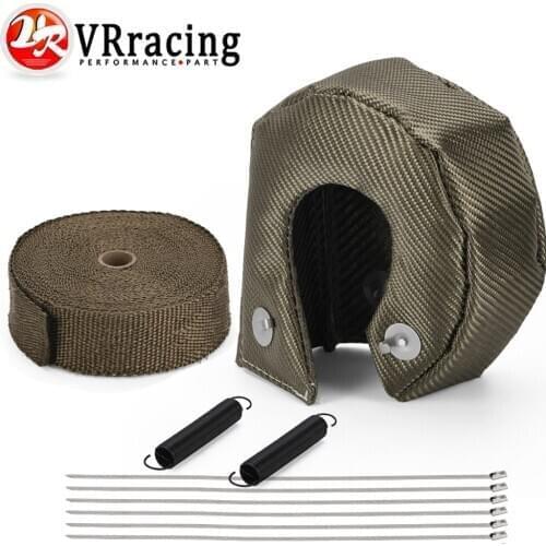 100% Full Titanium T3 Turbo Charger Heat Shield Cover Blanket + 5/10/15 Meter Exhaust Wrap Fit For : T2 T25 T28 GT28 GT30 GT35