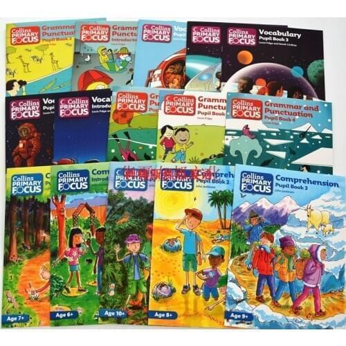 15 Books/set Collins Primary Focus kids students English Reading comprehension vocabulary grammar punctuatio textbook 6-10 years