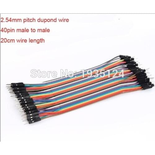 2.54mm spacing pitch 40pin Dupont Jumper Wire Cable 20cm male to male Arduino PI PIC Breadboard