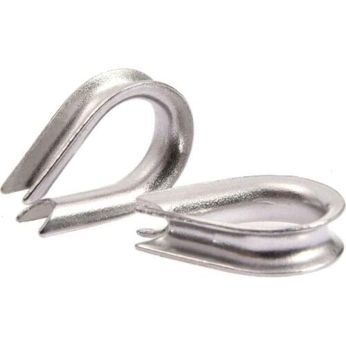 4 Pcs M12 304 Stainless Steel for 12mm Wire Rigging Wire Rope Cable Thimble