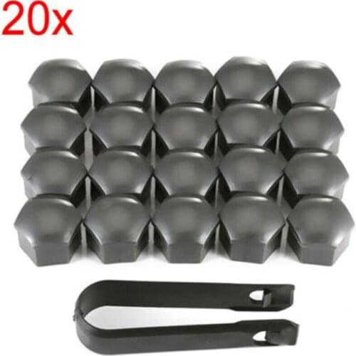 20Pcs Black Wheel Nut Bolt Cover Cap Wheel Nut Lug Dust Bolt Rims Tire 17mm Wheel Lug Nut Covers