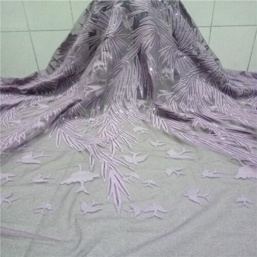 2020 big sale Nigerian Laces Fabrics High Quality African Embroidered cord Laces Fabric For Wedding Dress French Tulle kc19-59