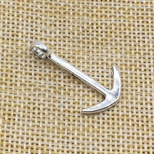30Pcs Anchors Charms Connectors Antique Silver Color DIY Jewelry Making Handmade Crafts