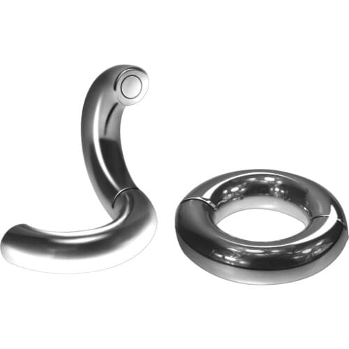 5 size for choose Heavy Duty Magnetic Stainless steel Ball Scrotum Stretcher metal penis cock Ring Delay ejaculation Sex Toy men