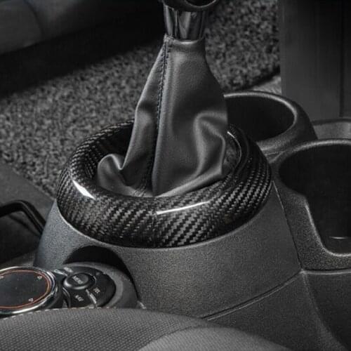 Car Carbon Fiber Accessories Gear Shift Panel Cover Decoration Sticker For BMW MINI Cooper S F54 F55 F56 F57 F60 Car Styling