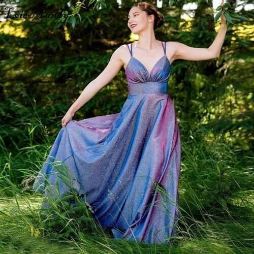 Glitter Sequined Prom Dresses Long 2021 Sexy V-neck Dress Woman Party Night Cheap Plus Size Rochii Vestido de festa