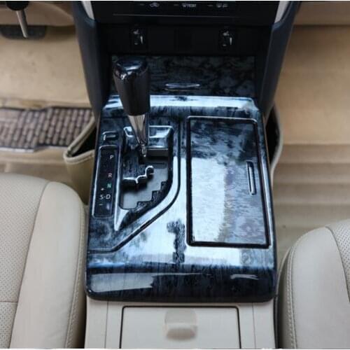 Black Wood Gear Rear Air Outlet Cup Window Steering Wheel Decorated Frame For Toyota Camry 7/7.5Gen 2012 13 14 15 16 17 CAA254C