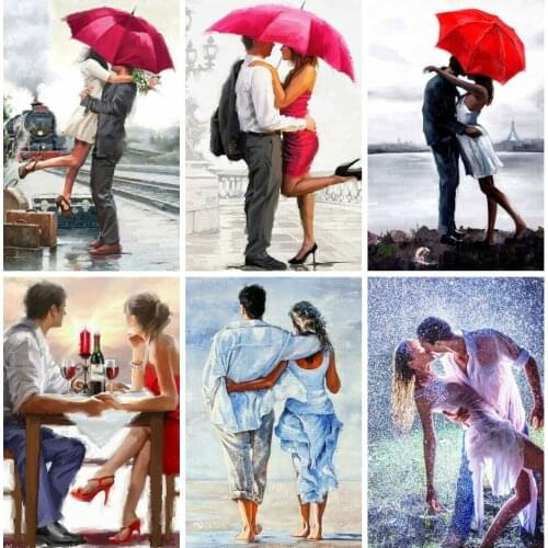 CraftArtGo 5D DIY Diamond Embroidery Lovers Full Round Square Rhinestone Mosaic Painting Cross Stitch Flowers Diamond Art Kit