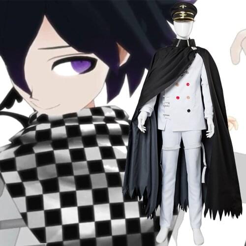 Danganronpa V3 Killing Harmony Cosplay Costume Ouma kokichi Cosplay Costume Hat Cloak Outfit Halloween Carnival Full Set Costume