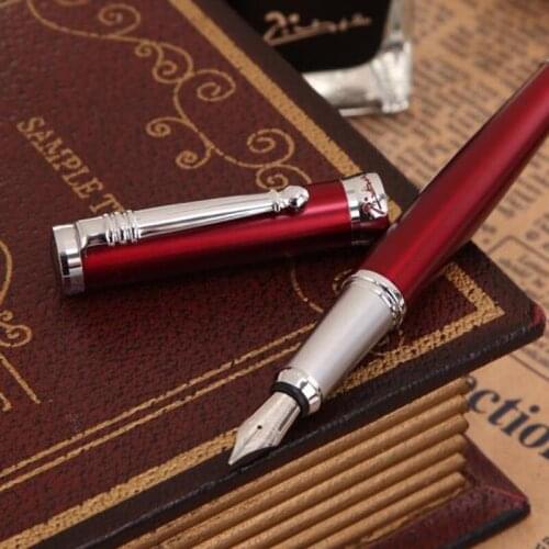 Picasso Business Thales Fountain Pen Iridium Fine Nib Dark Red Noble Fit Office & School & Home Writing