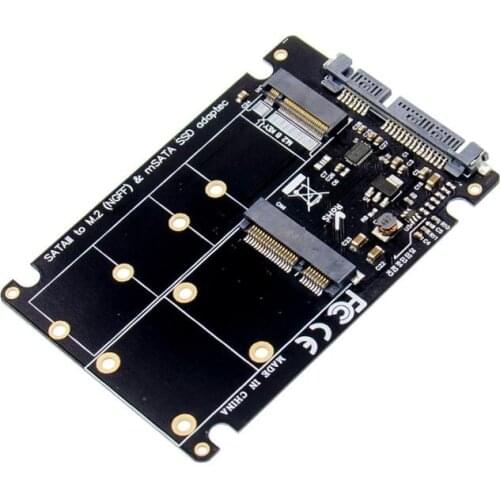 Add on Card 2.5 Inch SATA3.0 6Gbps To M.2 MSATA SSD Adapter B+M Key Riser Expansion Card 52 Pin Mini PCIe Interface Converter