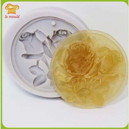 LXYY Rose Chocolate Fondant Cake Baking Mould Gypsum Clay Moulds Soap Aromatherapy Candle Piece ToolS