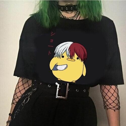 My Hero Academia Anime Manga T Shirt New Shoto Todoroki Cartoon Nice Loose T-shirt Men Cotton Tee