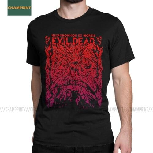 Necronomicon Ex Mortis Evil Dead Men T Shirt Horror Campbell Raimi Sam Zombie Boomstick Tee Shirt Short Sleeve T-Shirt Cotton