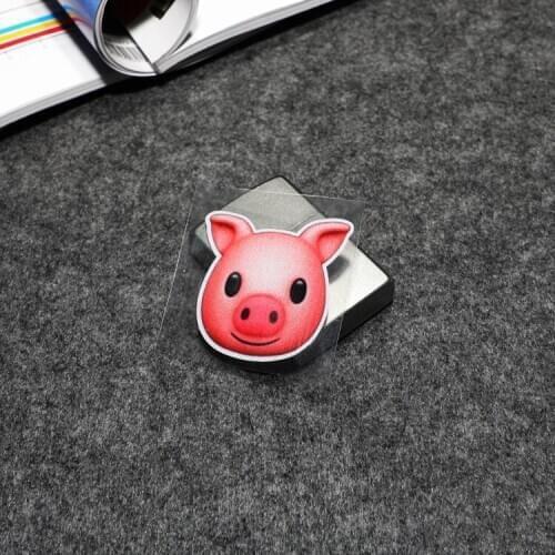 G043 Cartoon Pink Pig Waterproof Reflective Safety Warning Sticker Car Stickers and Decals Motorcycle Bicycle Helmet Stickers