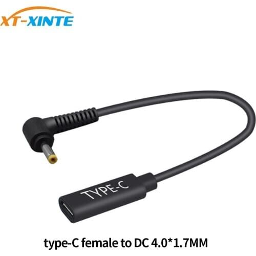 Laptops Dc Power Adapter Converter Cable 15cm USB 3.1 Type C Female to 4.0*1.7 4.0*1.35 Male PD Charger for Lenovo Asus Notebook