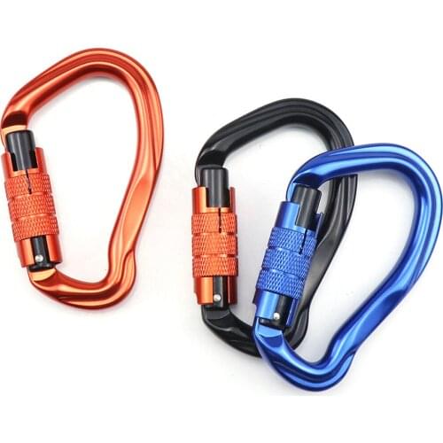 3pcs Carabiner Locks with Automatic Locking Gate 23KN Heavy Duty Aluminum Alloy Carabiner Clips for Hammocks Camping Hiking