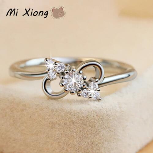 Mi Xiong S925 sterling silver designer original craftsmanship unique shape diamond ring light luxury noble ladies brand jewelry