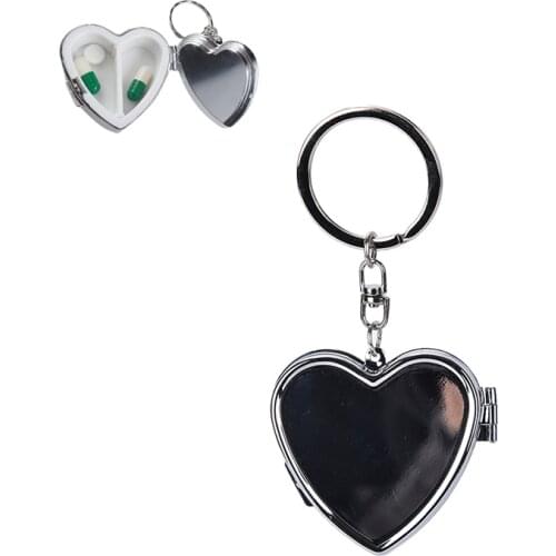 Heart Portable PillBox Medicine Organizer Container Medicine Case Storage Holder